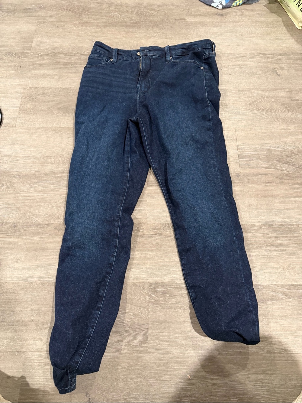 Good American Women's Skinny Jeans - Dark Blue Wash